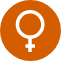 An icon of the female gender symbol